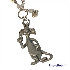 Vintage Sylvester Cat Necklace Warner Bros Looney Tunes 18" Pendant Cartoon
